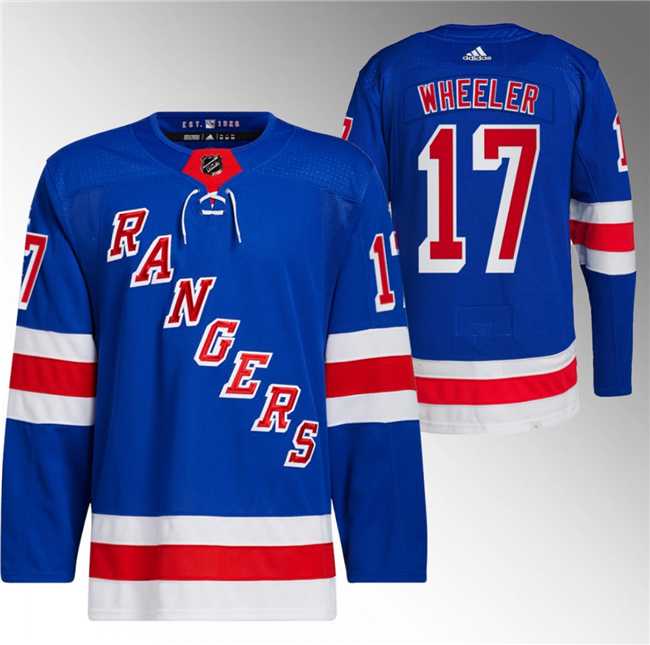 Men%27s New York Rangers #17 Blake Wheeler Royal Stitched Jersey->new york rangers->NHL Jersey
